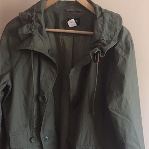 J. Crew army green jacket, size 10